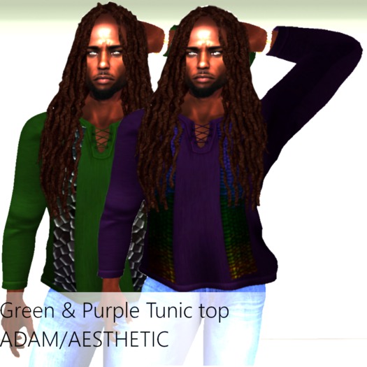 tunic green&purple tops [CLUTCH]!