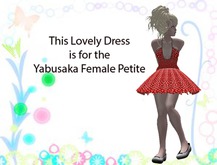 Yabusaka Female Petite red and white dots dress
