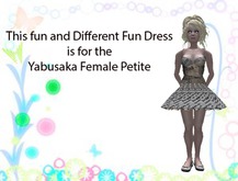 Yabusaka Female Petite Newspaper textured fun dress