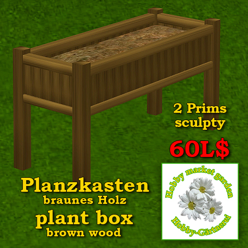 Plant Box, brown wood