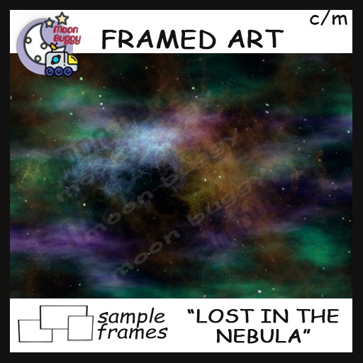 Moon Buggy Framed Science Fiction Fantasy Art Lost in the Nebula