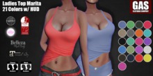 GAS [Ladies Top Marita - 21 Colors w/HUD FATPACK] Demo