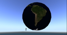 64 Meter Hollow Planet with Texture Change Inside and Outside