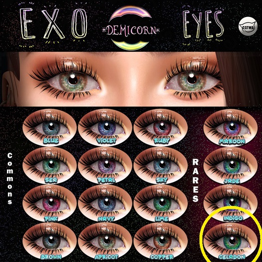 {Demicorn} Exo Eyes - Celadon RARE