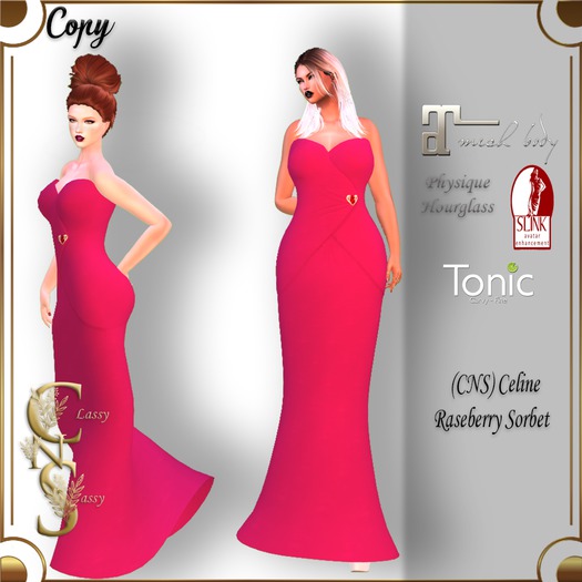(CNS) Celine gown Raseberry Sorbet