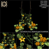 GD MESH FULL PERM PLANT PUMPKIN