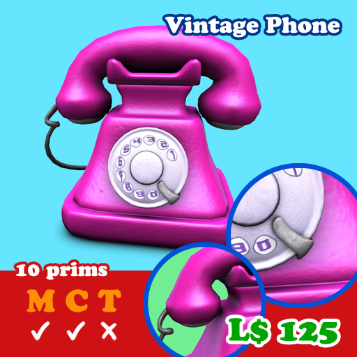 [AMH] Vintage Phone - pink