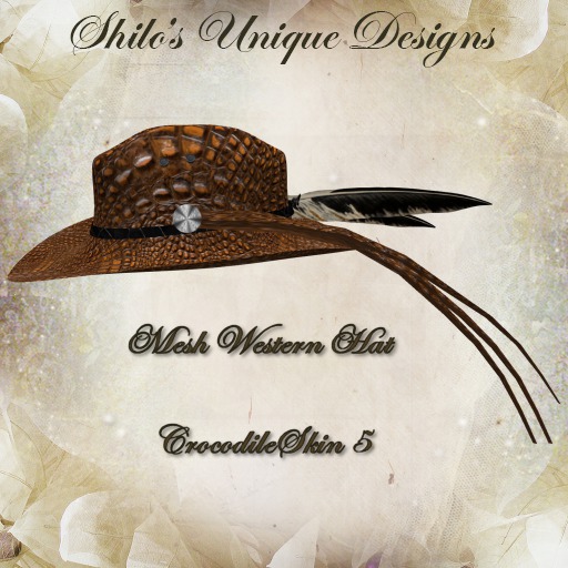 SHILO-MESH WESTERN HAT CrocodileSkin 5