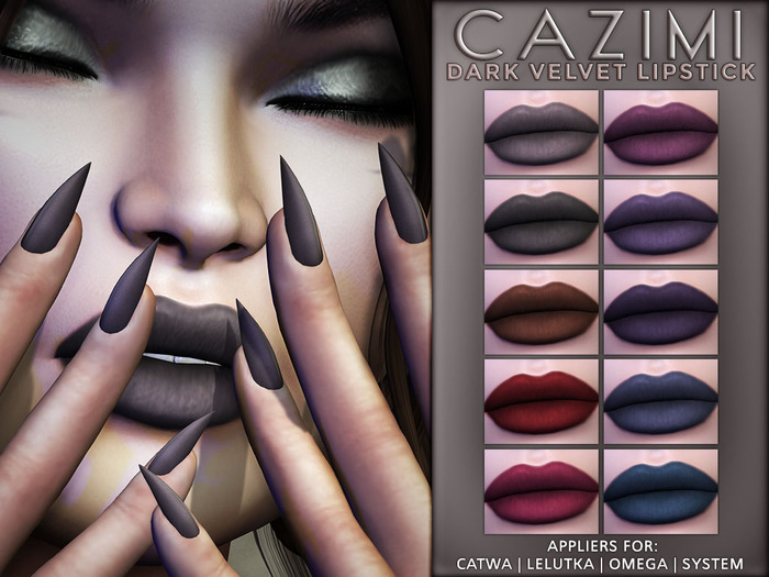 CAZIMI: Dark Velvet Lipstick (Add Me & Click)