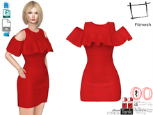 Dae Obj FBX Women's Cold Shoulder Dress Slink, Ocacin Standard, Maitreya, Belleza, Tonic