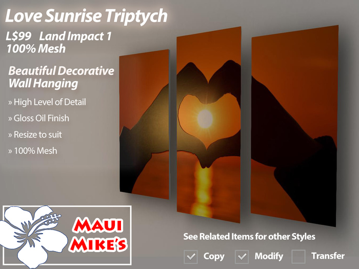 Love Sunrise Triptych - BOXED
