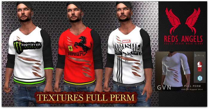 AJ_GVN  Ripped Shirt_FULL PERM TEXTURES