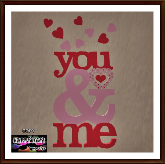 Valentines - You & Me Sign ( resizeable)