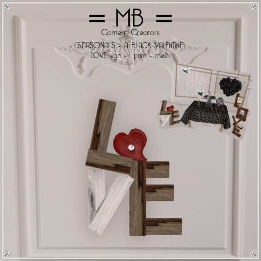 = MB = BOX SEASONALS - Valentine's day - LOVE Sign