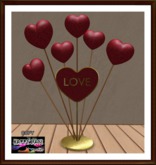 Valentines - Wine - Hearts on Sticks Decor