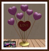 Valentines - Pink - Hearts on Sticks Decor