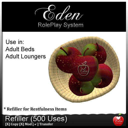 :EDEN: Restfulness Refill 500 uses