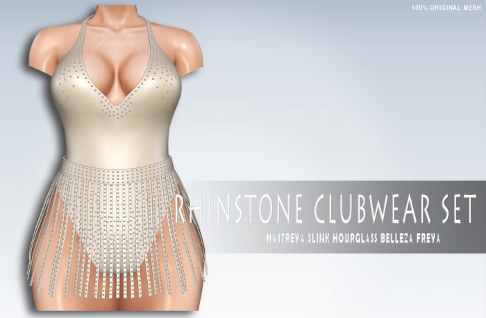iS Rhinstone Clubwear Set SOLID NUDE