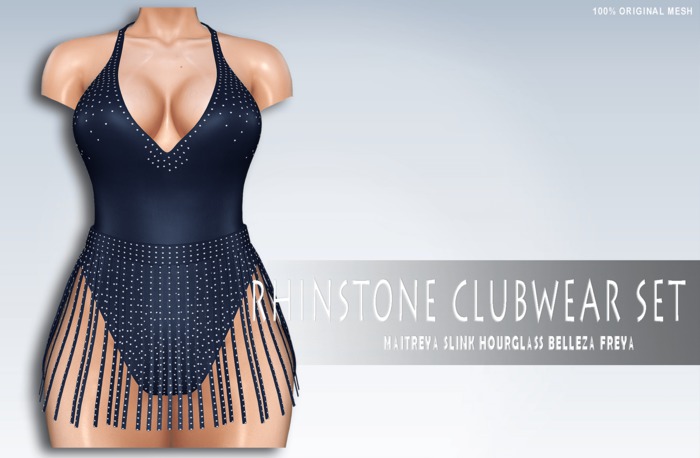 iS Rhinstone Clubwear Set SOLID NAVY