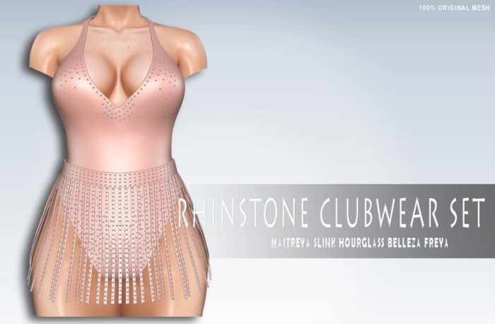 iS Rhinstone Clubwear Set SOLID BLUSH