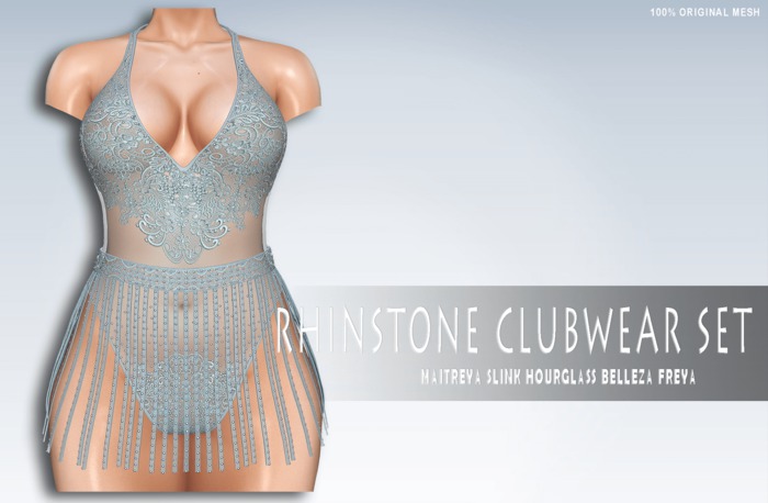 iS Rhinstone Clubwear Set LACE DOVE