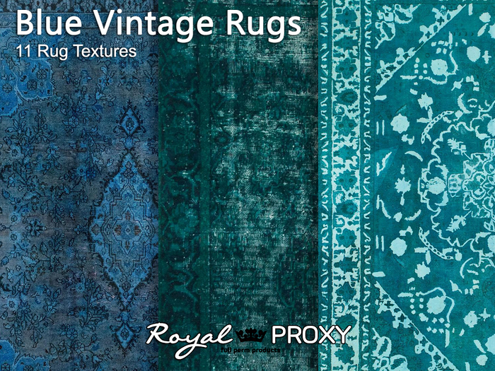 RP - 11 Full Perm Rugs - Blue Vintage Rugs