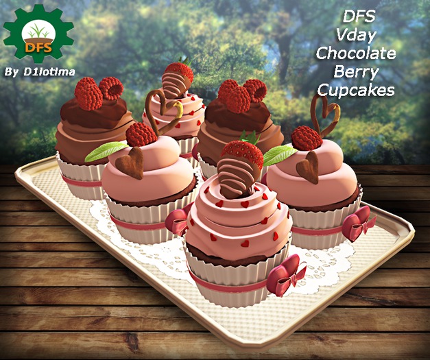 DFS Vday Chocolate Berry Cupcakes (Rare)