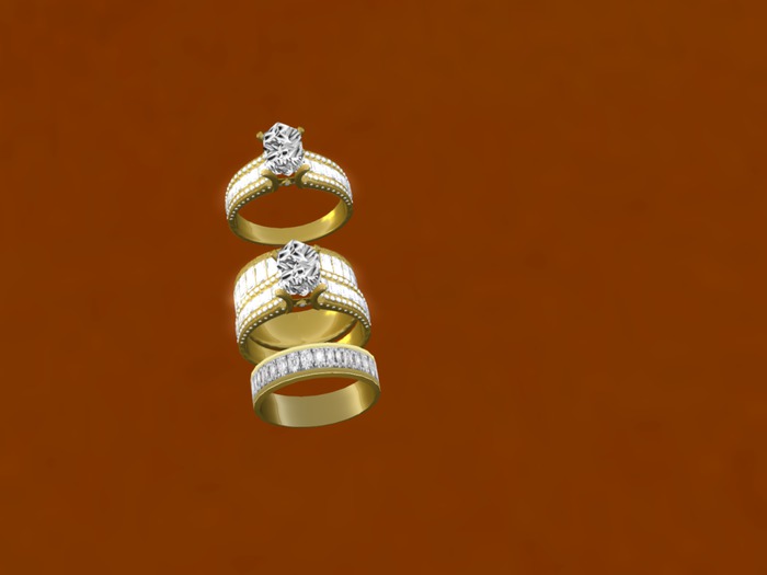 Gold Wedding Set (Boxed)