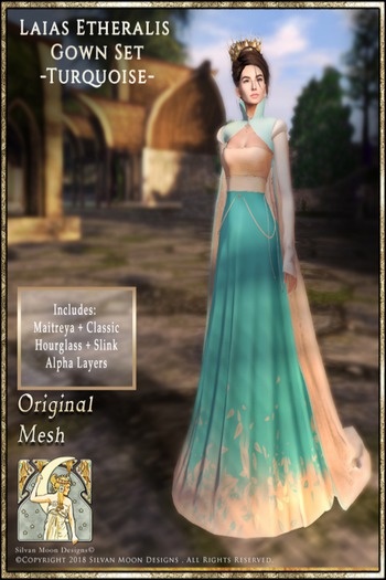 !!!SMD!!! Laias Etheralis Gown Set-Turquoise