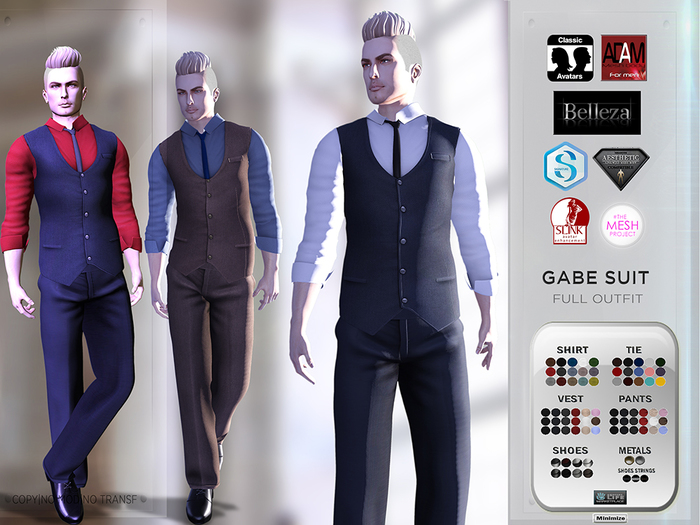 TD Gabe Men Mesh Suit
