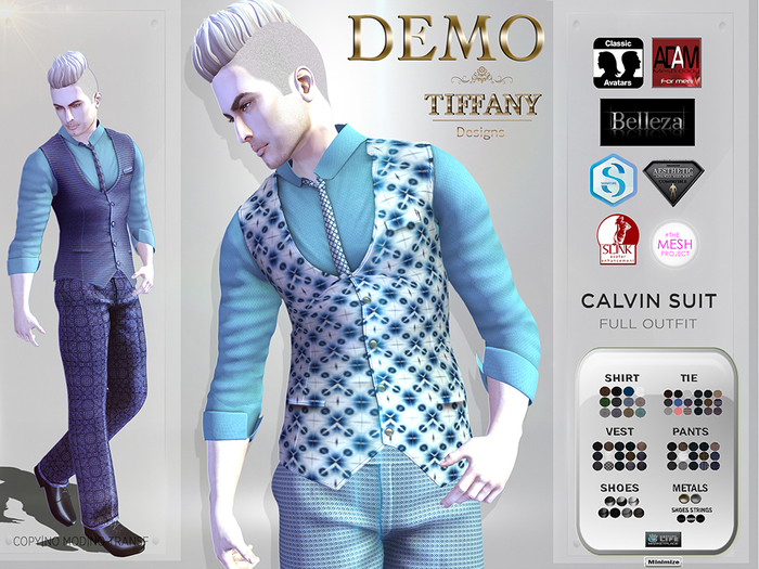 TD Calvin Mesh Men Suit DEMO