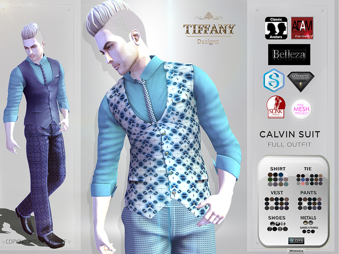TD Calvin Mesh Men Suit