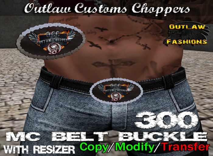 Outlaw Fashions - MC Belt Buckle Package