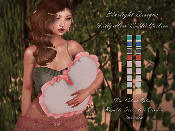 Starlight Designs - Frilly Heart Cuddle Cushion PROMO