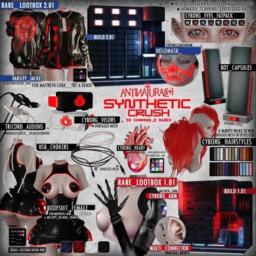 ANTINATURAL[+] Synthetic Crush / Cyborg Hairstyle / BROWNS