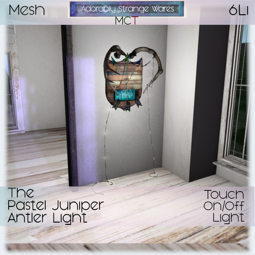 ~ASW~ The Pastel Juniper Antler Light
