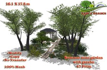 Lady's Garden - Summer mini garden with gazebo 47 Prim