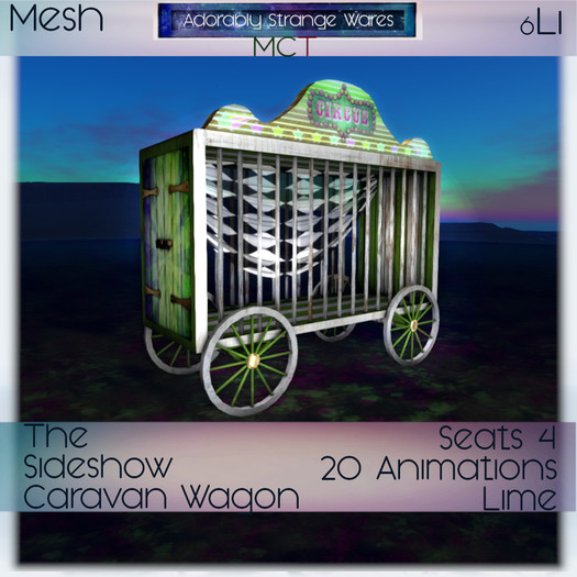 ~ASW~ The Sideshow Caravan Wagon - Lime