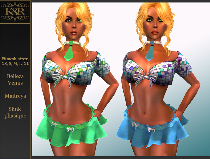 Mini Skirt Tank Top and Tie 3 Outfit