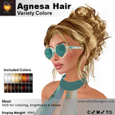 A&A Agnesa Hair Variety Colors, lush curly mesh ponytail style