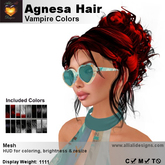 A&A Agnesa Hair Vampire Colors, lush curly mesh ponytail style
