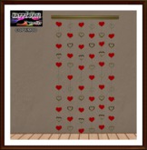 Valentines - Hearts Curtain