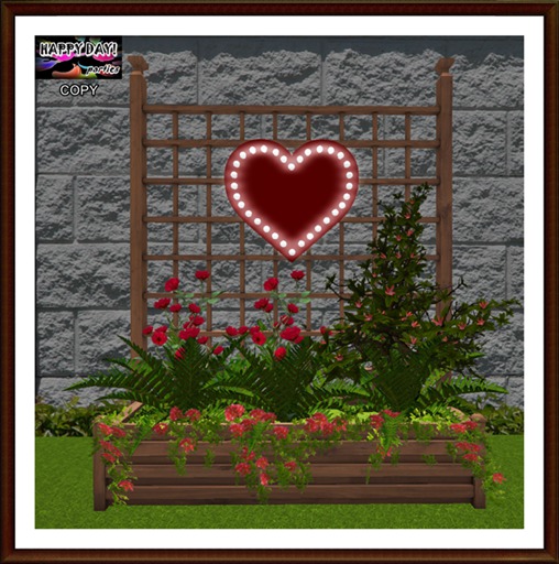 Valentines - Heart Trellis with Flowers