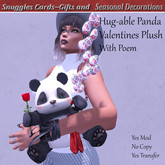 Hug-able Panda Valentines Plush Boxed