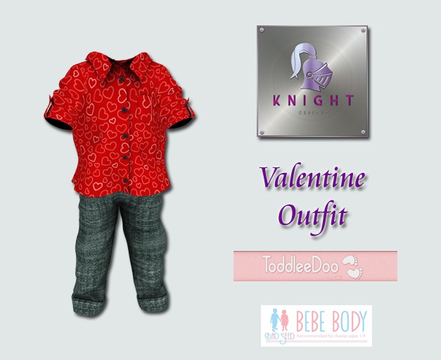 [KNIGHT DESIGNS] VALENTINE OUTFIT - TODDLEEDOO AND BEBE