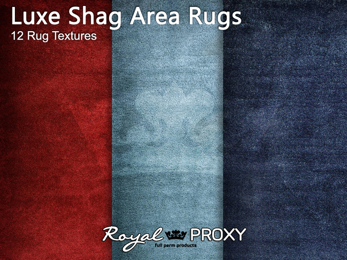 RP - 12 Full Perm Textures - Luxe Shag Area Rugs