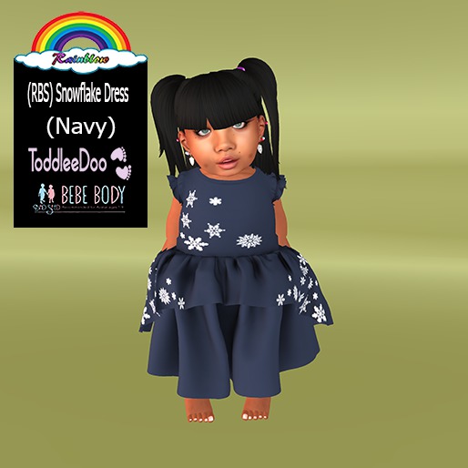 (RBS) Snowflake Dress-(Navy) (WEAR)