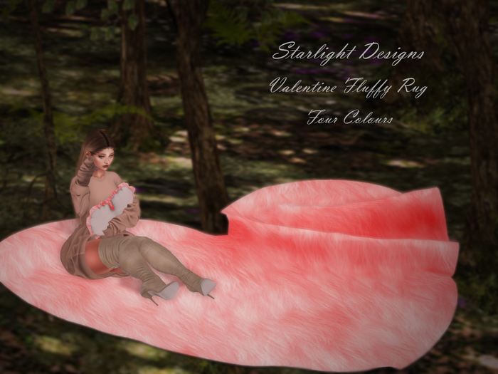 Starlight Designs - Valentine Fluffy Rug. PROMO