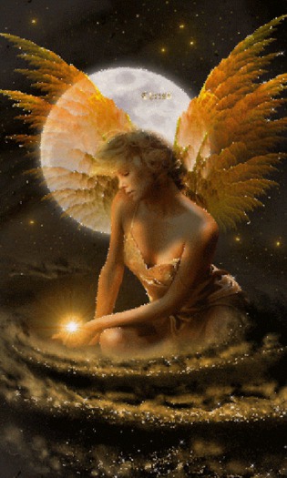 Golden Angel Animated Picture
