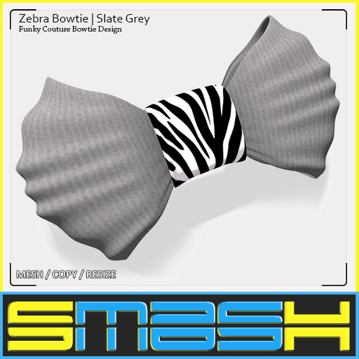 SMASH - Zebra Bowtie (Teal) BAG